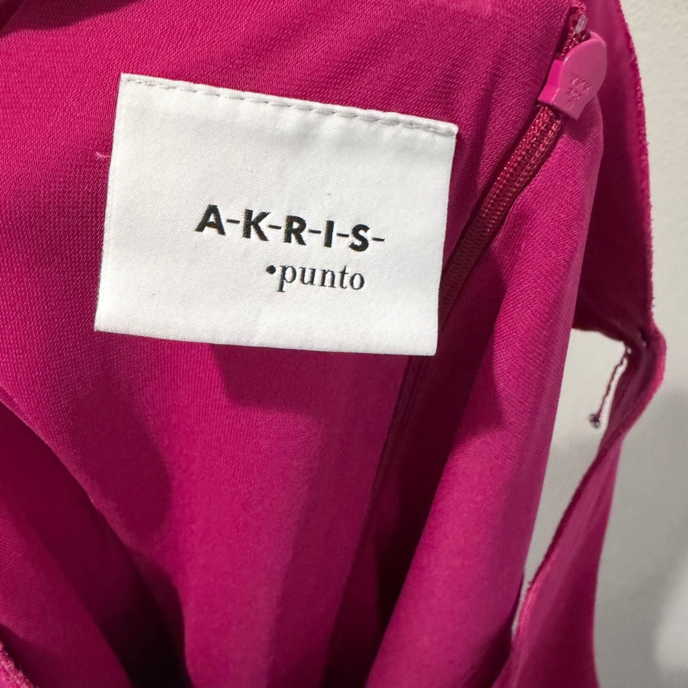 Akris Punto Sheath Dress Womens 10 Fuchsia Pink Sleeveless Jersey Office Career - Picture 3 of 12